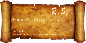 Reeb Szilvia névjegykártya