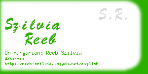 szilvia reeb business card